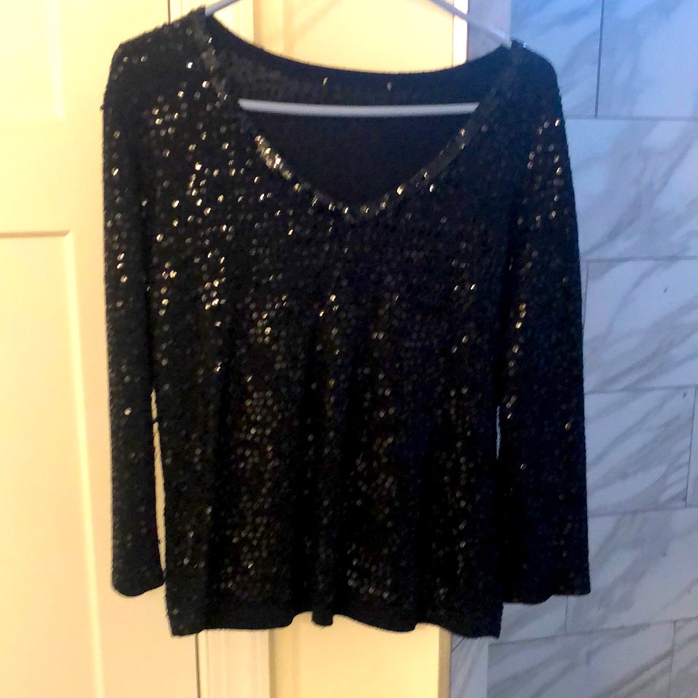 Black sequins women’s sweater